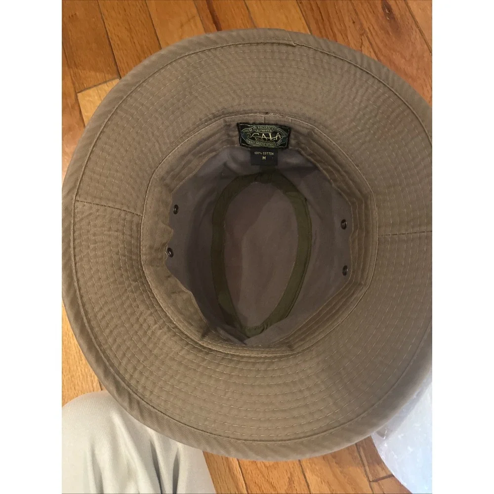 SCALA Dorfman Pacific DPC Hat Fedora Hunting Canvas Brown Handmade Size M Cap
